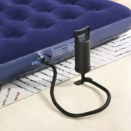 Pompa a Mano 36 cm – Gonfiatore Doppia Azione con 2 Bocchettoni – Volume 2x910cc – Per Materassi, Piscine, Canoe Gonfiabili – Leggera, Compatta e Facile da Usare