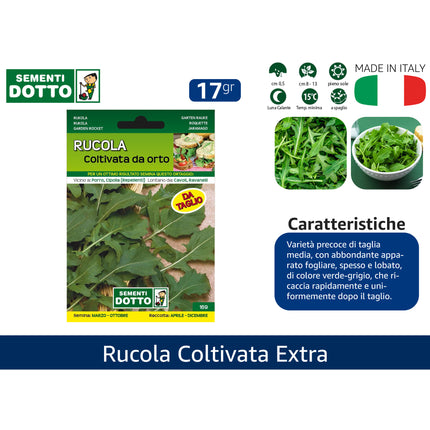 Sementi Dotto Professionali: Semi da Orto Alta Germinazione | Scegli Varietà e Formato Risparmio Rucola coltivata Sementi Dotto