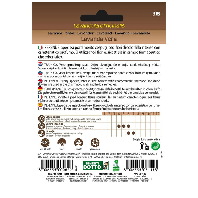 Semi di Lavanda Extra Sementi Dotto