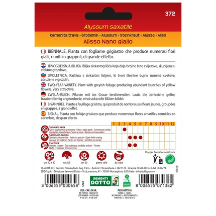 Semi Alisso Nano Giallo Extra Sementi Dotto