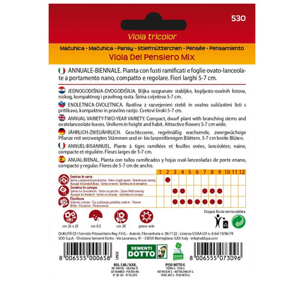 Semi Viola Del Pensiero Mix Extra Sementi Dotto