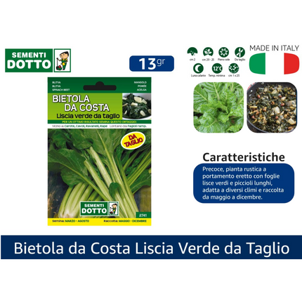 Sementi Dotto Professionali: Semi da Orto Alta Germinazione | Scegli Varietà e Formato Risparmio Bietola da Costa Sementi Dotto