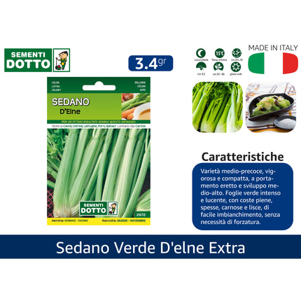 Sementi Dotto Professionali: Semi da Orto Alta Germinazione | Scegli Varietà e Formato Risparmio Sedano verde d'elne Sementi Dotto