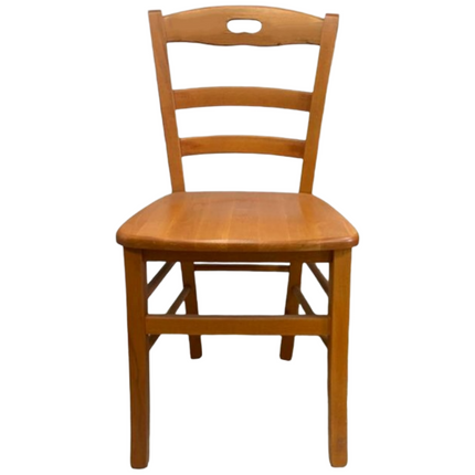 Sedia Lory in Legno Massello Made in Italy - Colori Noce/Ciliegio/Bianco Miele Giaquinto