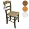Sedia Lory in Legno Massello Made in Italy - Colori Noce/Ciliegio/Bianco Giaquinto