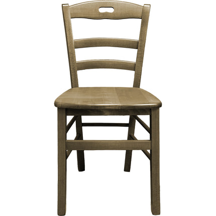 Sedia Lory in Legno Massello Made in Italy - Colori Noce/Ciliegio/Bianco Giaquinto