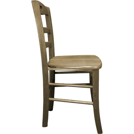Sedia Lory in Legno Massello Made in Italy - Colori Noce/Ciliegio/Bianco Giaquinto