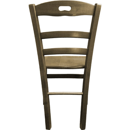 Sedia Lory in Legno Massello Made in Italy - Colori Noce/Ciliegio/Bianco Giaquinto