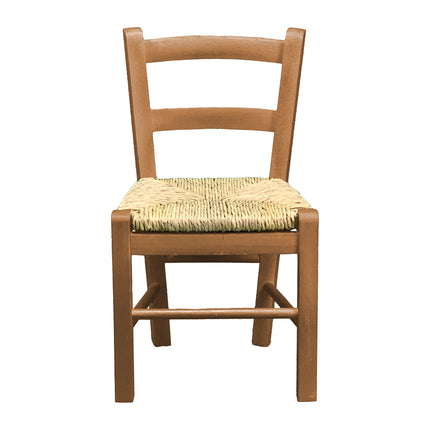Giaquinto Sediolina Baby Legno Seduta In Paglia Artigianale