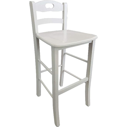 Sgabello in Legno con Seduta Rigida Artigianale Made in Italy Rustico Bar Bancone Altezza Seduta 66cm Giaquinto