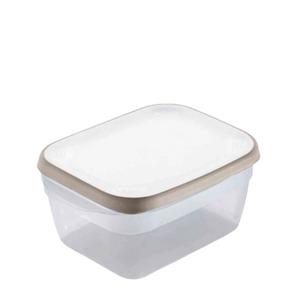 Stefanplast Ciaofresco Contenitore Ermetico, 1,8Lt, Trasparente E Tortora