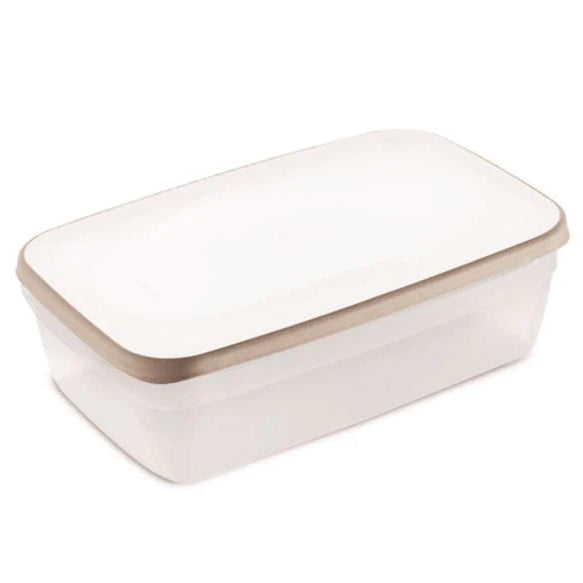 Stefanplast Contenitore Frigo Ciao Fresco Con Coperchio Bianco Tortora In Diverse Capacità Stefanplast
