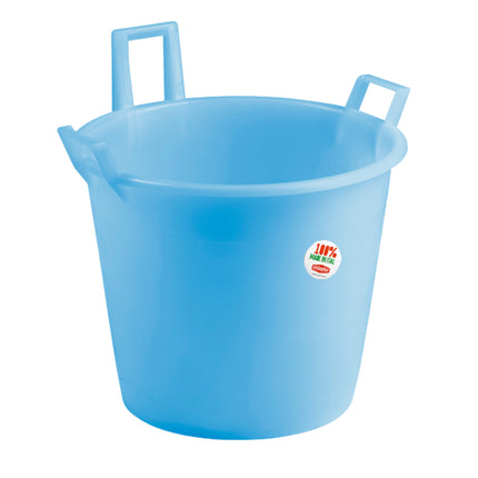 Stefanplast Mastello 2/3 Manici – Secchio Grande Fino A 175L Per Vino, Verdure E Pulizie – Ø Da 45 A 80 Cm – Bianco O Azzurro