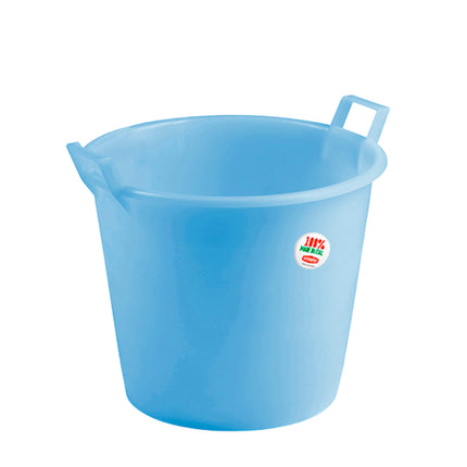 Stefanplast Mastello 2/3 Manici – Secchio Grande Fino A 175L Per Vino, Verdure E Pulizie – Ø Da 45 A 80 Cm – Bianco O Azzurro