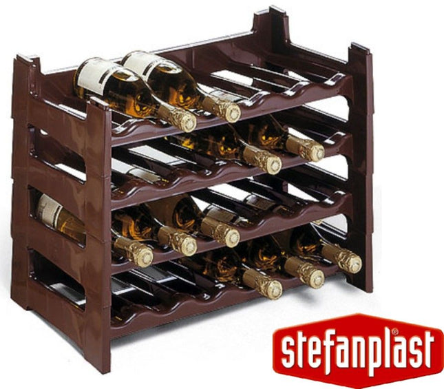 Cantinetta Marrone Per 6 Bottiglie Sovrapponibile Modulare Stefanplast