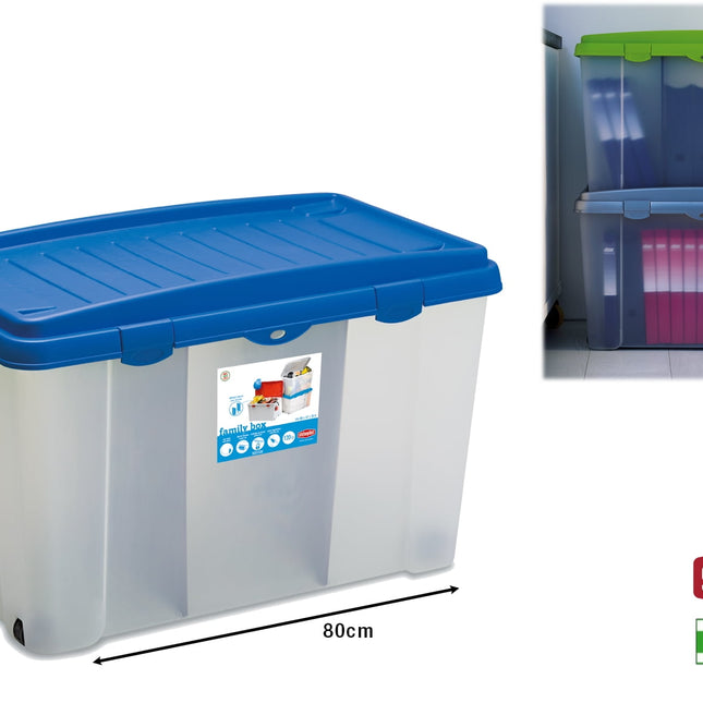 Box Family Fusto Trasp. + Cop. Blu Cm.80X47X51H Stefanplast-8003507134003