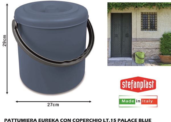 Stefanplast Pattumiera Eureka Con Coperchio In Vari Litraggi E Colori Disponibili
