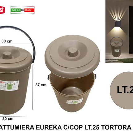 Stefanplast Pattumiera Eureka Con Coperchio In Vari Litraggi E Colori Disponibili