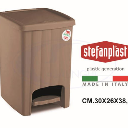 Stefanplast Pattumiera Margherita Con Pedale Lt.20 In Vari Colori Disponibili Tortora Stefanplast