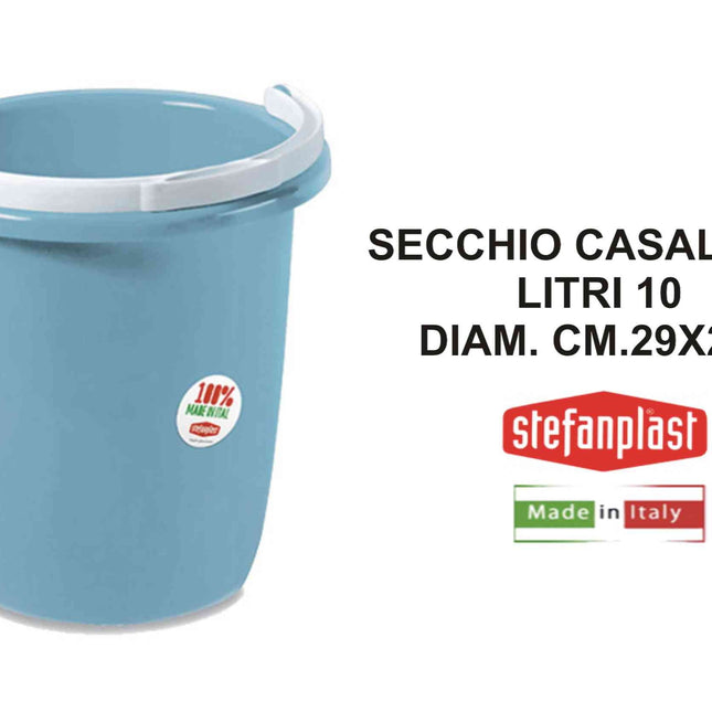 Secchio Casalingo Lt.10 Linea Primavera Blu-8003507220140