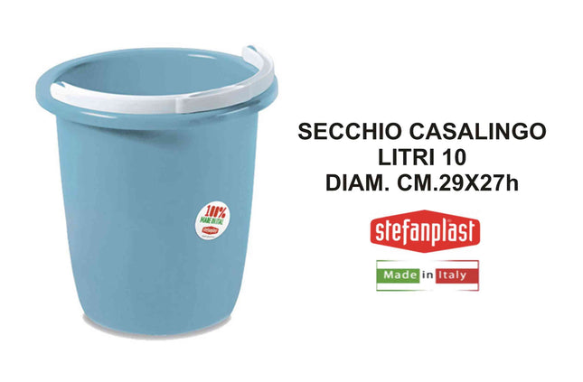 Stefanplast Secchio Casalingo 10L Linea Primavera Blu Stefanplast