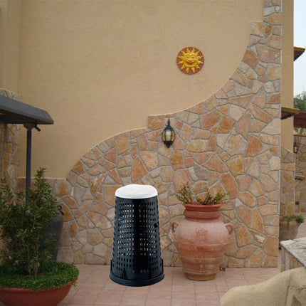 Stefanplast Trespolo Fusto Con Coperchio, Contenitore Da Lt.100, Dimensioni Cm.58X90H