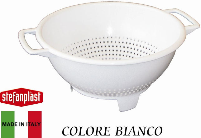 Stefanplast Scolapasta In Plastica Bianco Per Cucina, Vari Diametri Disponibili, Design Funzionale Stefanplast