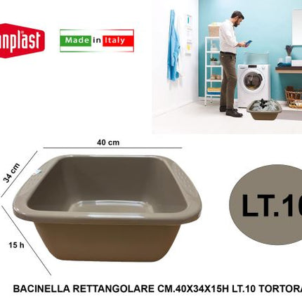 Stefanplast Bacinella Rettangolare In Plastica Con Diverse Dimensioni E Capacità, Design Classico Stefanplast