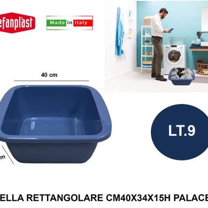 Stefanplast Bacinella Rettangolare In Plastica Con Diverse Dimensioni E Capacità, Design Classico Stefanplast