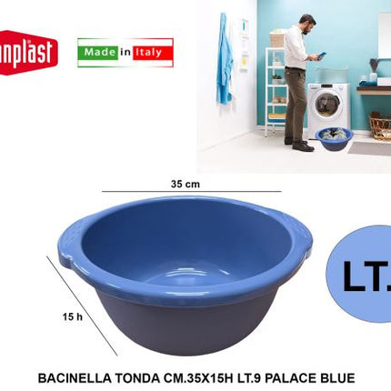 Stefanplast Bacinella Tonda Cm.35X15H Litri 9-14 In Diverse Dimensioni E Colori Palace Blue 9 Litri Stefanplast