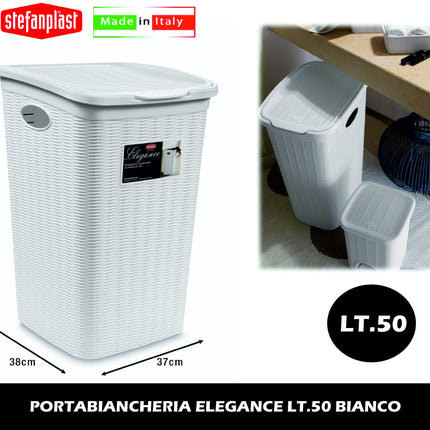Stefanplast Portabiancheria Elegance Lt.36-50 Design Moderno Per Organizzare La Biancheria