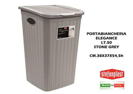 Portabiancheria Elegance Lt.50 Stone Grey-