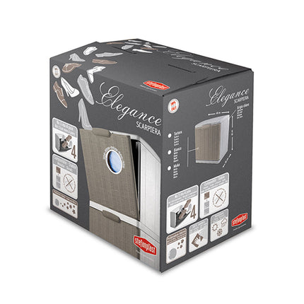 Stefanplast Scarpiera Elegance Cm.40X30X40H In Diverse Finiture Di Design Elegante E Funzionale Stefanplast