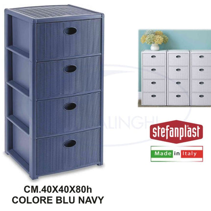 Cassettiera Elegance 4 Cassetti Blu Navy-8003507304062
