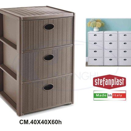 Cassettiera Elegance 3 Cassetti Tortora-8003507304635