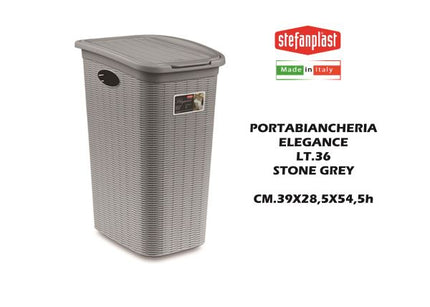 Portabiancheria Elegance Lt.36 Stone Grey-8003507305120