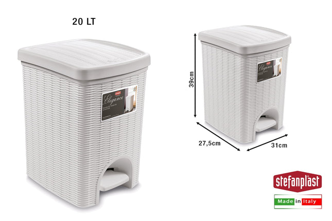 Stefanplast Pattumiera Con Pedale Elegance Per Bagno In Vari Litraggi E Design Raffinato Stefanplast