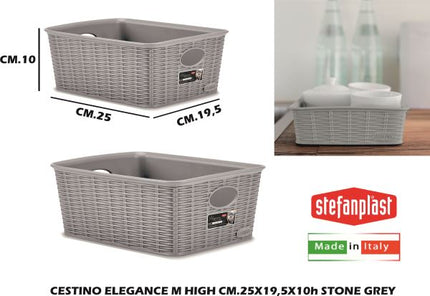 Stefanplast Cestino Elegance In Varie Misure E Altezze, Design Raffinato Per Ogni Ambiente Stefanplast