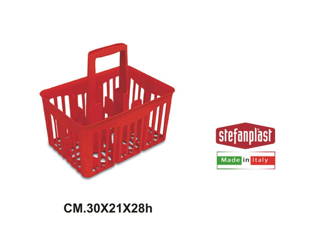 Stefanplast Cesta Castello Portabottiglie 6 Posti | Con Manico Stefanplast