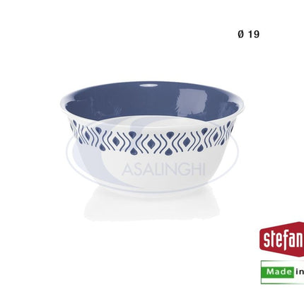 Insalatiera Plastica Tosca Cm.19 Bianco/Blu Palace-8003507550025