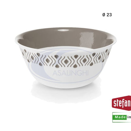 Stefanplast Insalatiera Plastica Tosca Disponibile In Diverse Dimensioni Per Insalata Bianco Tortora 23 cm Stefanplast