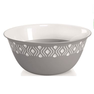Insalatiera Plastica Tosca Cm.29 Stone Grey/Bianco-8003507551022