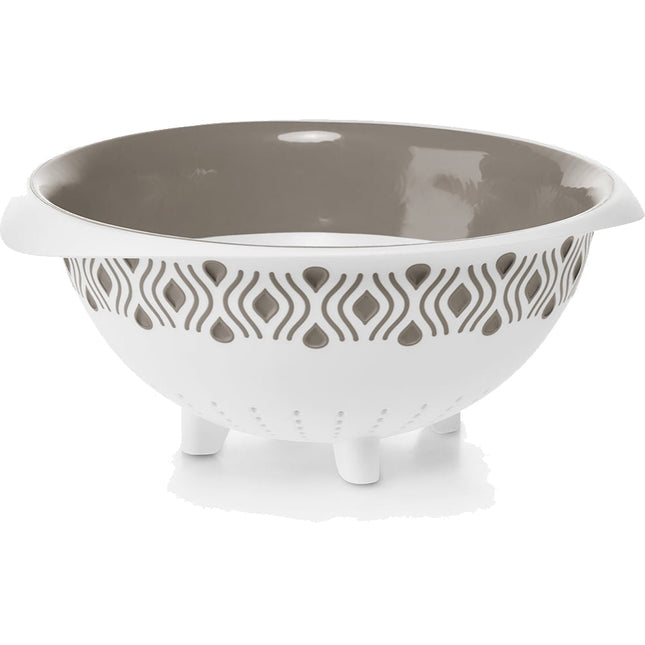 Stefanplast Scolapasta Tosca Diametro Cm.28 Design Elegante Per La Cucina Bianco Tortora Stefanplast