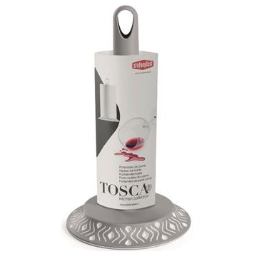 Portarotolo Scottex Tosca Cm.17X30H Stone Grey/Bianco-8003507553026