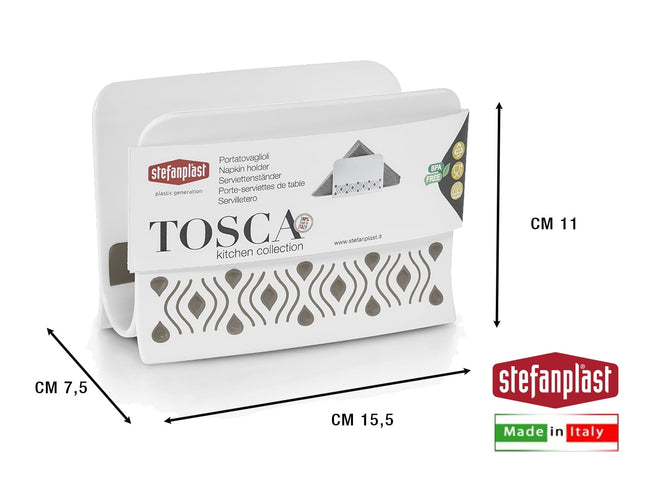 Stefanplast Portatovaglioli Tosca Cm.7,5X15,5X11H In Diverse Finiture Eleganti E Moderne Stefanplast