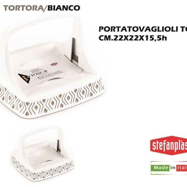 Portatovaglioli Orizzontale Tosca Bianco/Tor-8003507558007