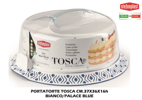 Portatorte Tosca Bianco/Palace Blue-8003507558519