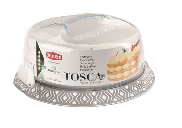 Portatorte Tosca Stone Grey/Bianco-8003507558526