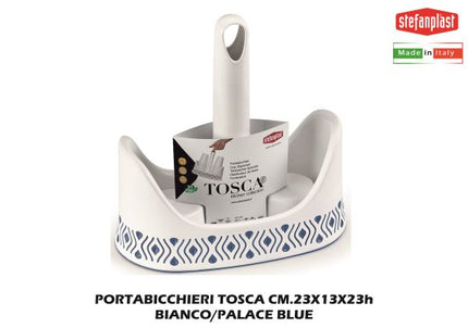 Portabicchieri Tosca Bianco/Palace Blue-8003507559011