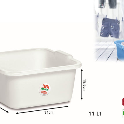 Stefanplast Bacinella Quadra Pe Per Uso Vario, Design Pratico E Funzionale In Diverse Dimensioni Stefanplast